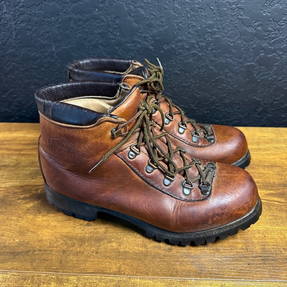 Dexter Vintage 135014 Brown Leather Vibram Hiking Boots Mens 7.5M